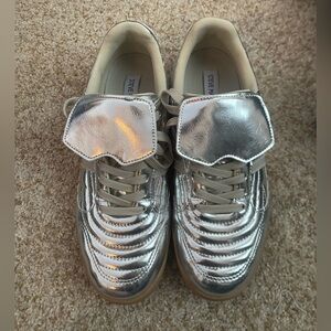Steve Madden silver sneakers